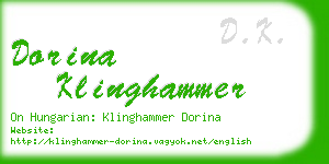 dorina klinghammer business card